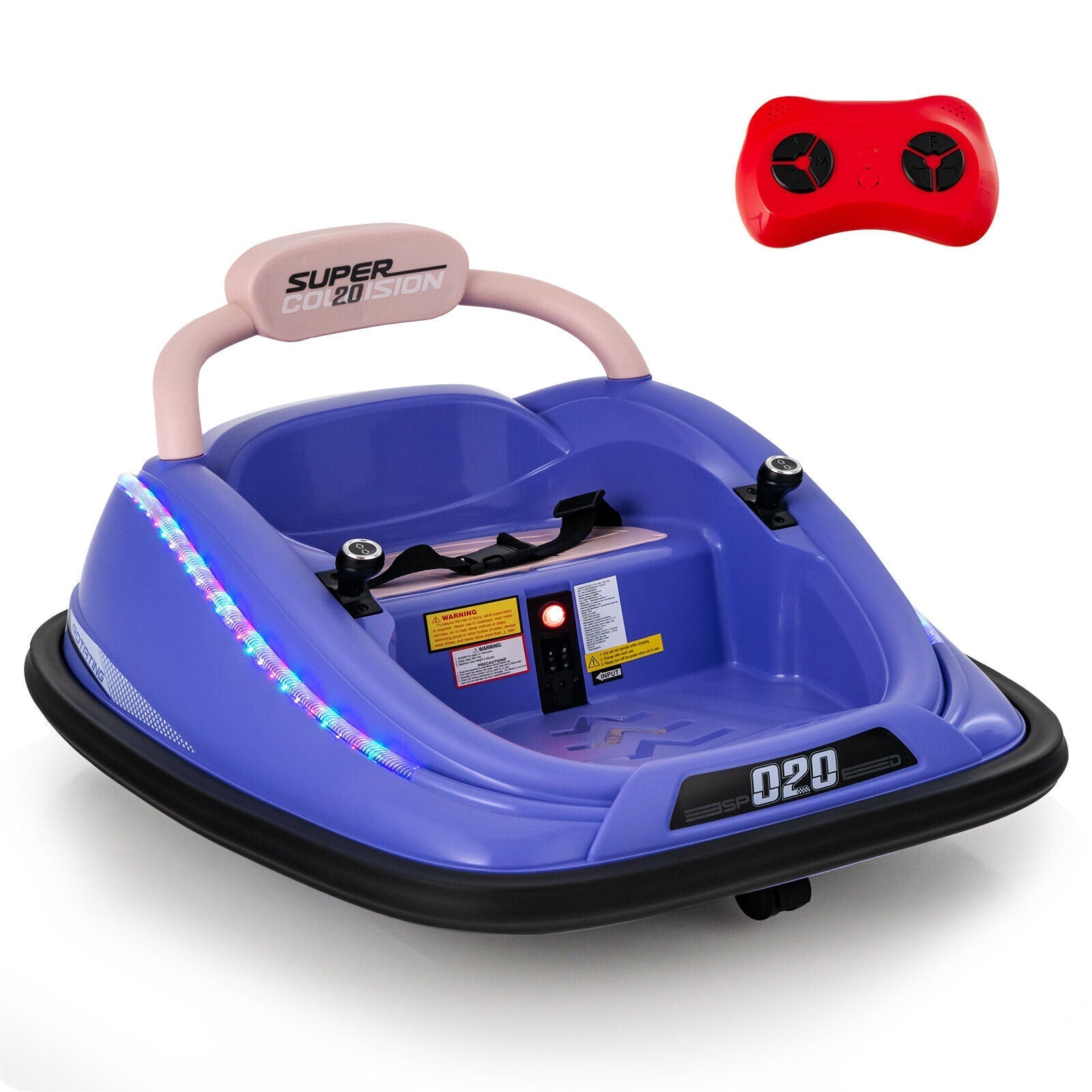 Electric Bumper Car with Remote Control-Purple