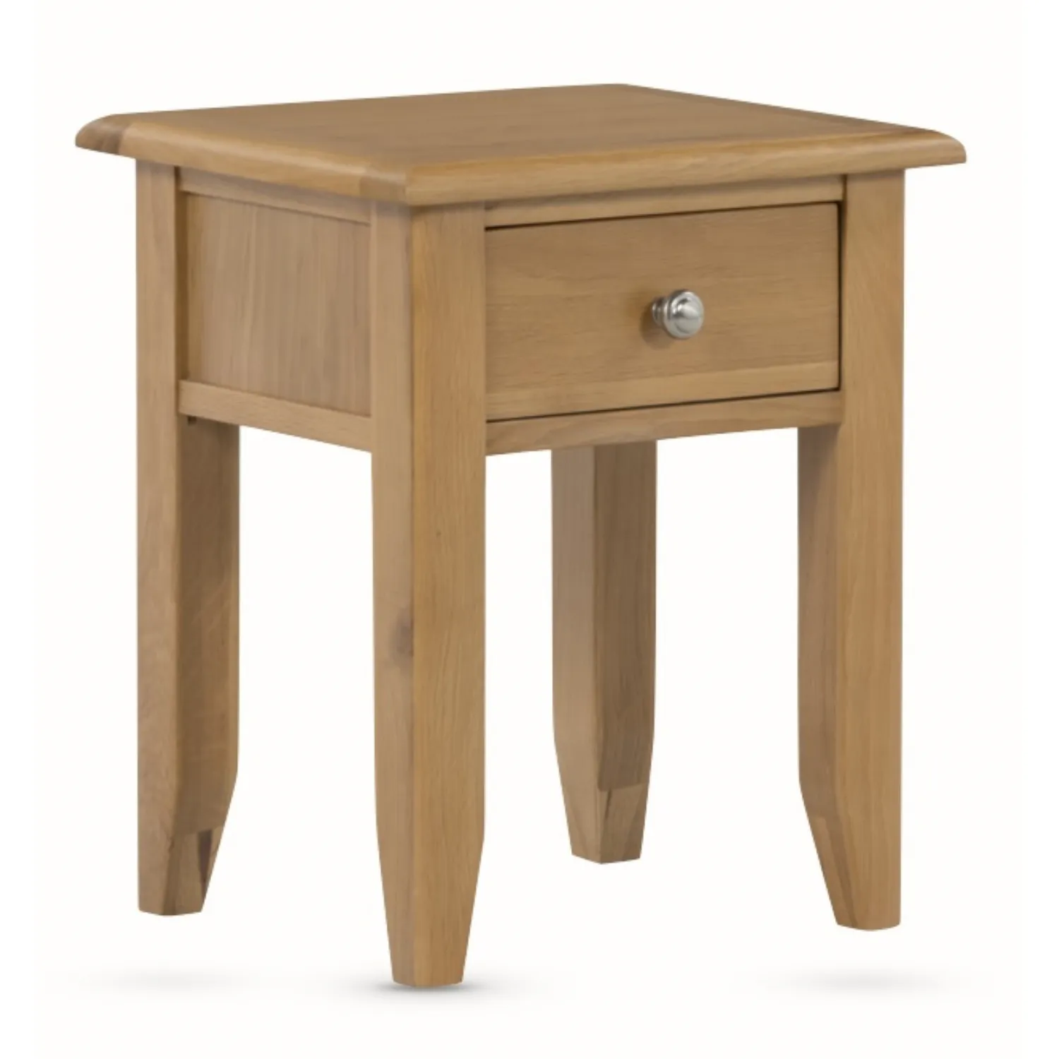 Light Solid Oak 1 Drawer Lamp Table