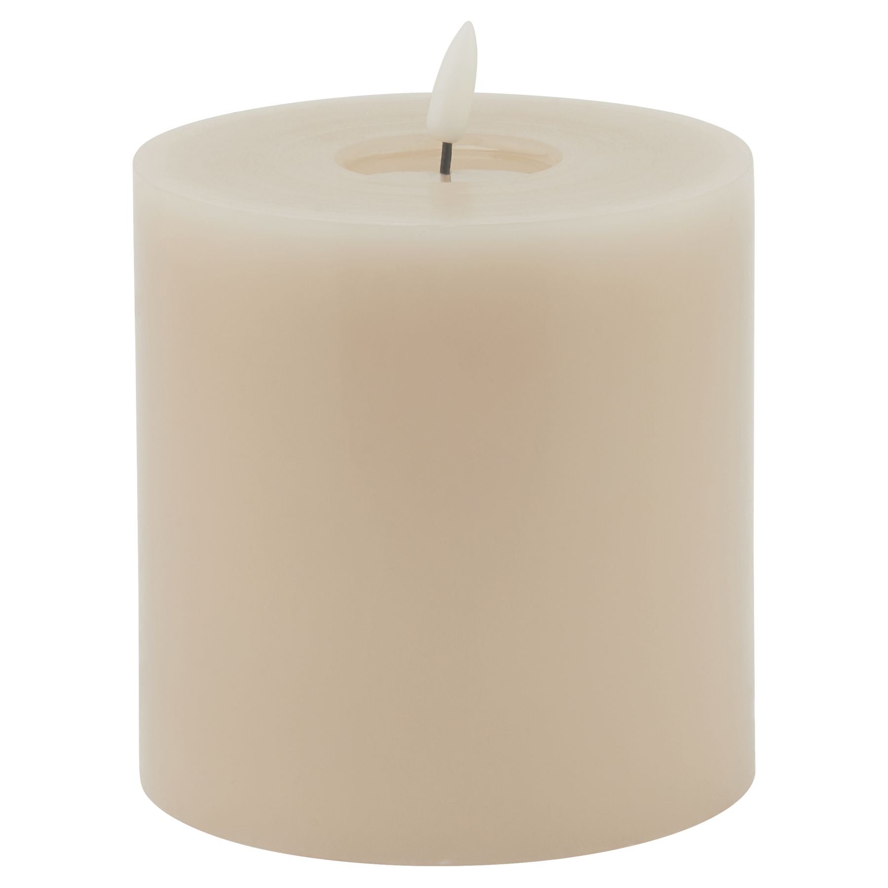 Luxe Collection Melt Effect 5×5 Taupe LED Wax Candle