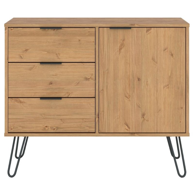 Augusta Pine Small Sideboard with Hairpin Legs