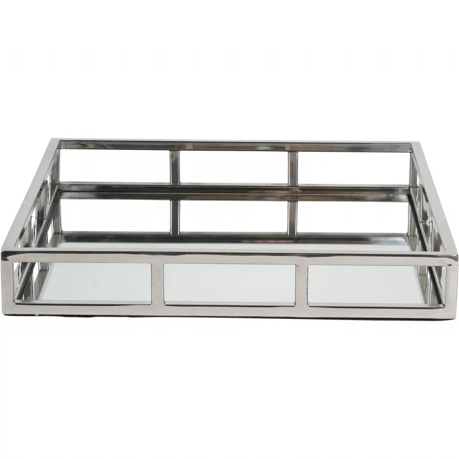 Shiny Finish Large Square Mirror Tray