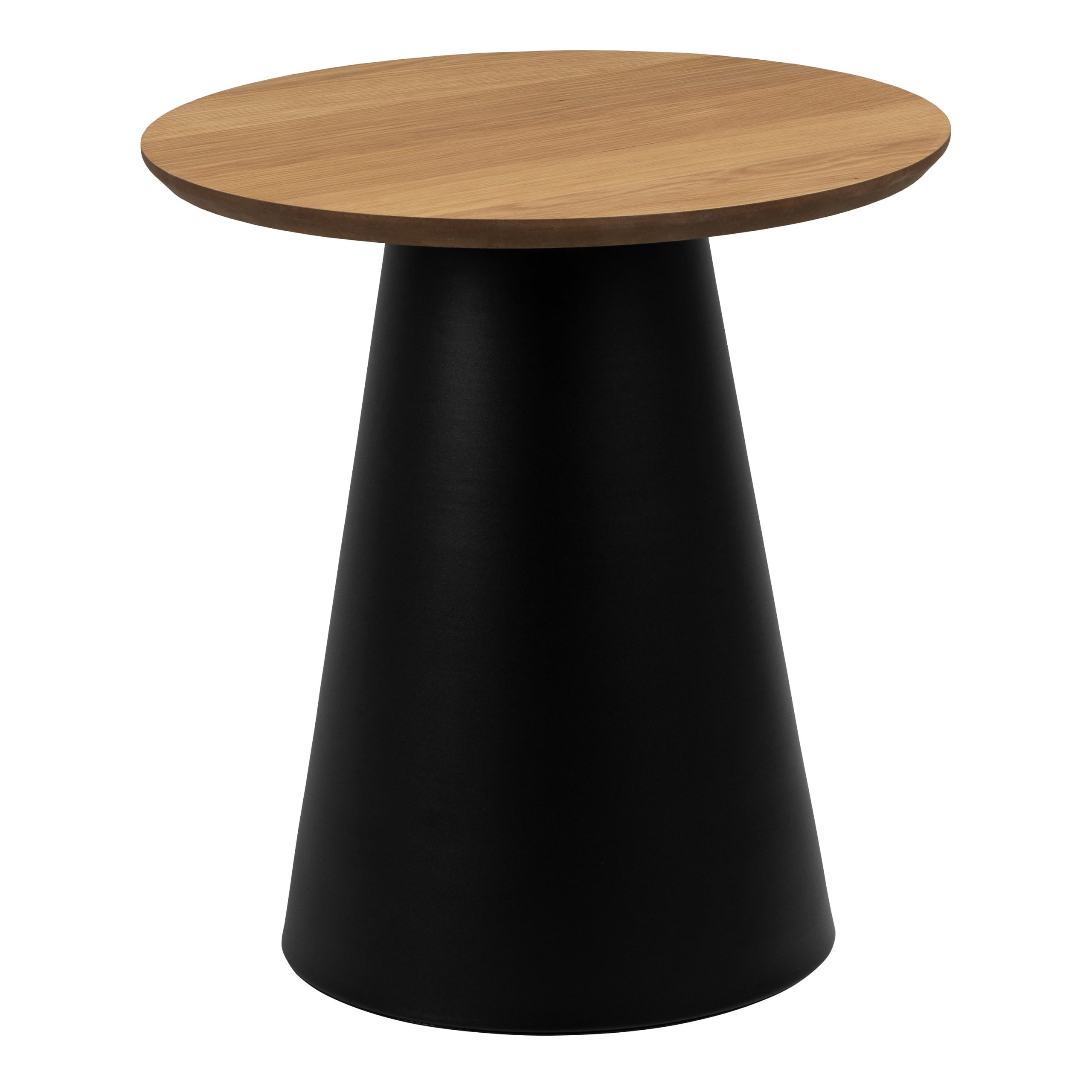 Soli Round Coffee Table in Oak/Black 45x48cm