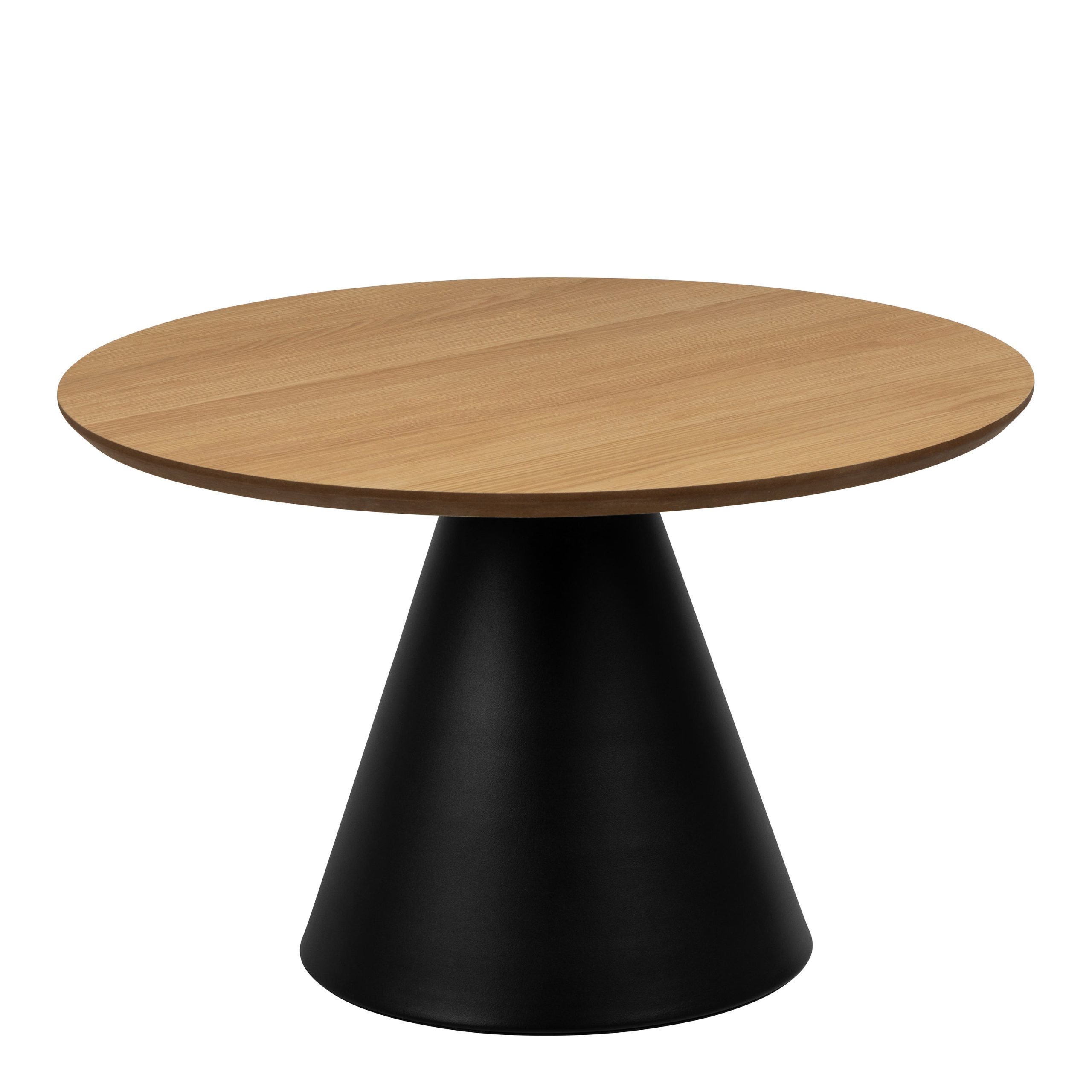 Soli Round Coffee Table in Oak/Black 65x43cm