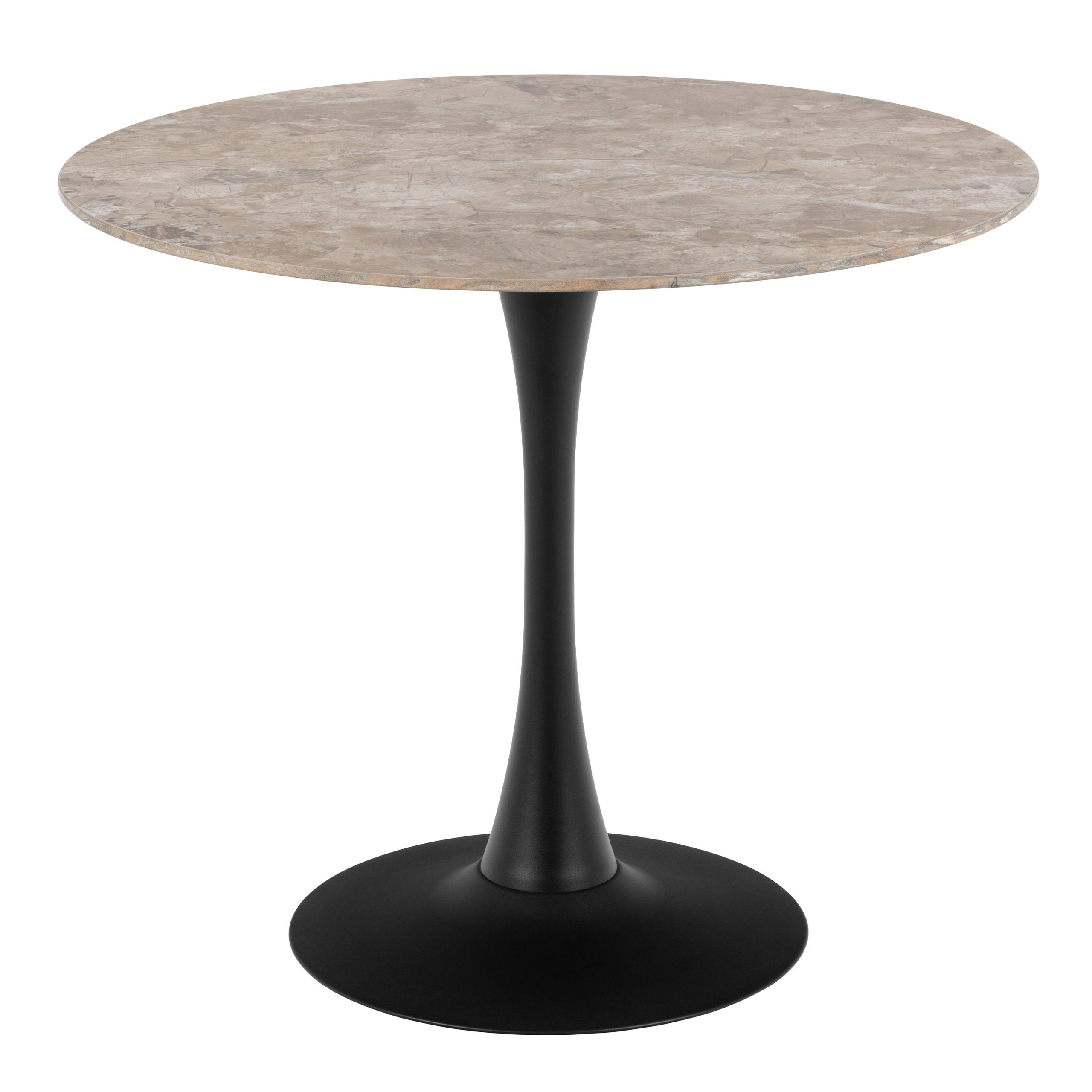 Malta Ceramic Round Dining Table Brown/Black 90×75 cm