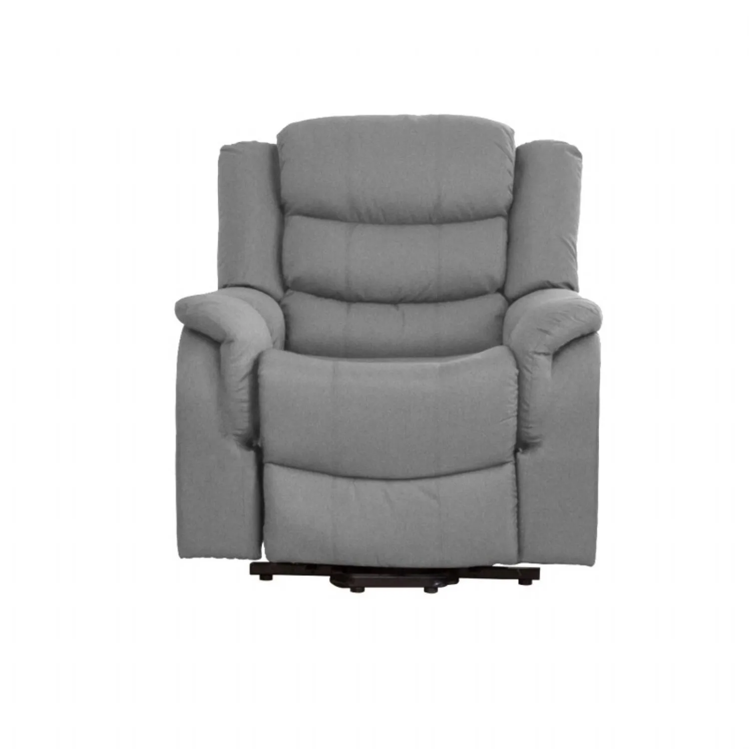 Grey Textured Fabric Recliner Armchair