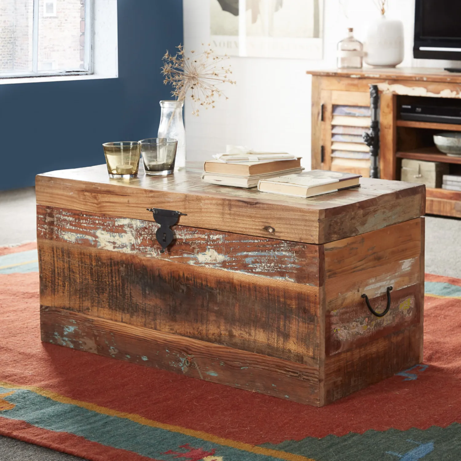 Indian Reclaimed Wood Blanket Box