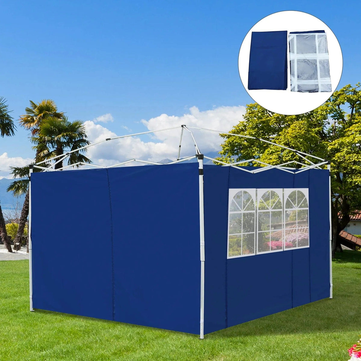 3x2m Blue Gazebo Side Panels – Outsunny