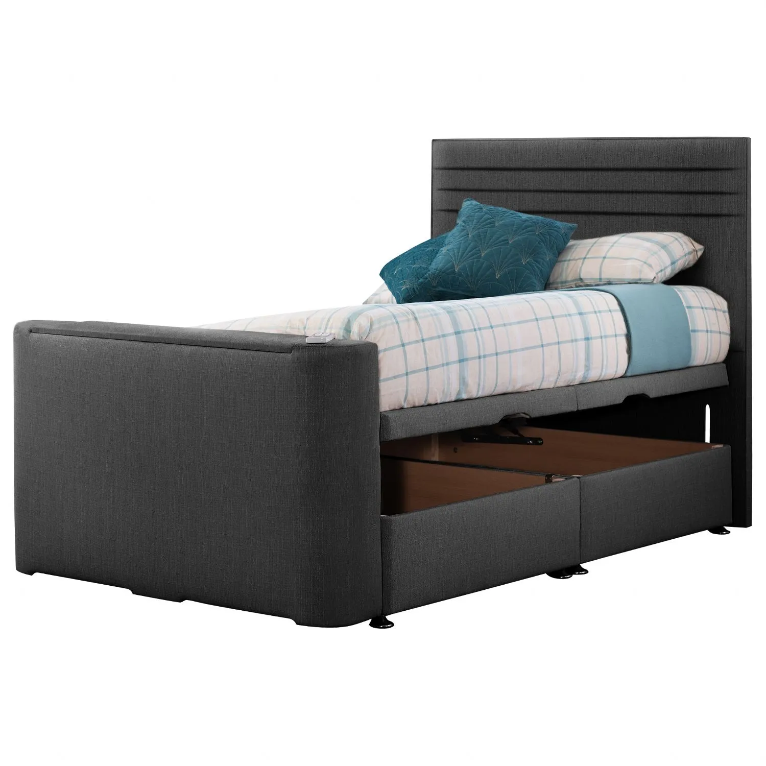 Ash Chic Double TV Bed