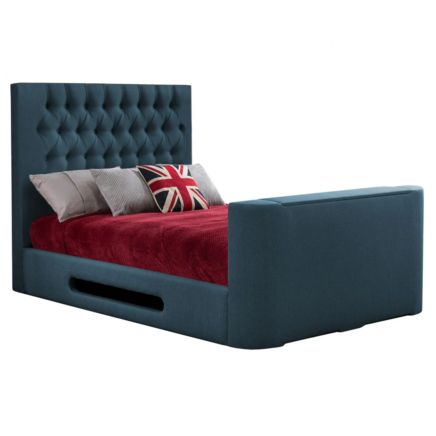 Deep Blue Loren Standard King Size TV Bed