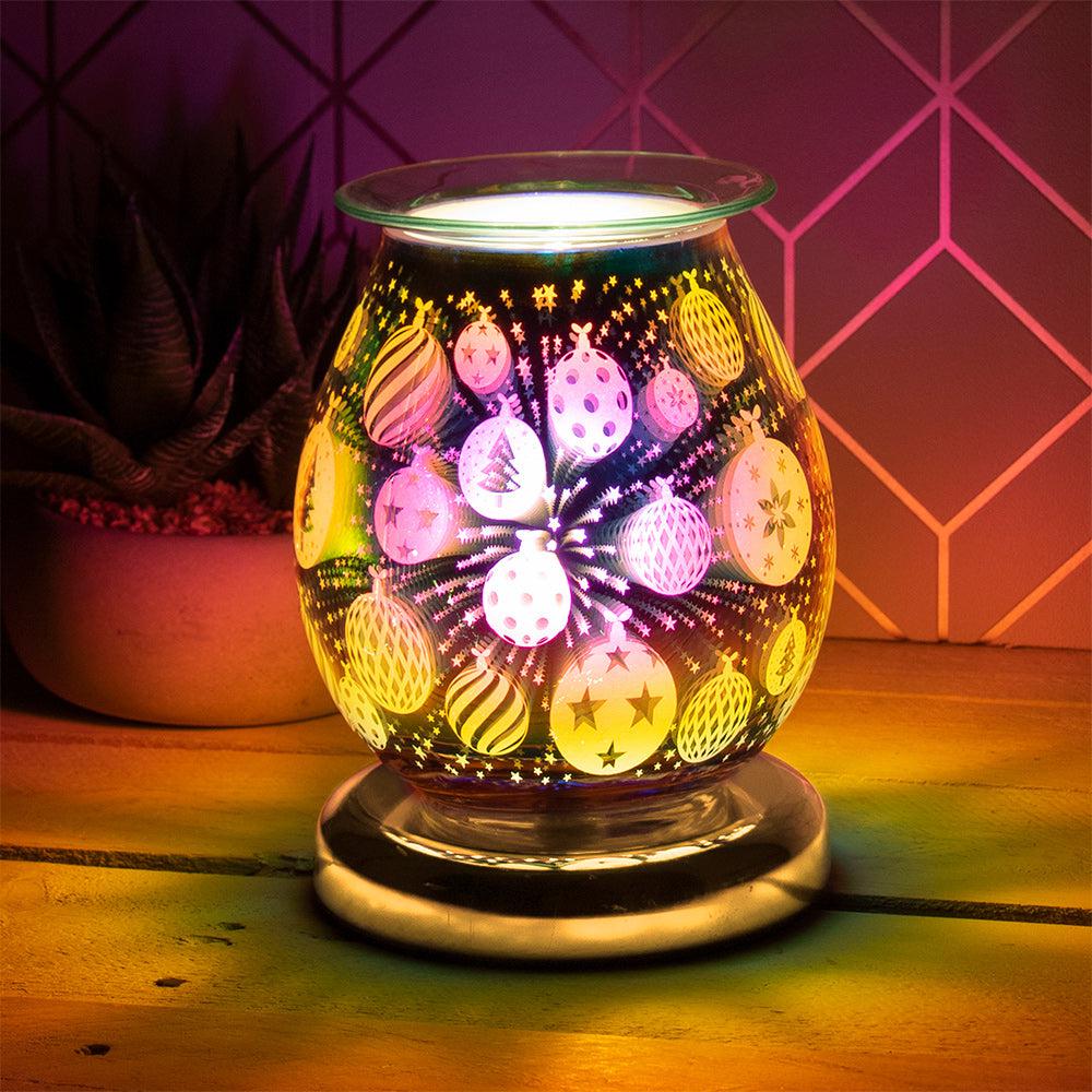 Desire Aroma Lamp – 3D Bauble Pattern – Gold