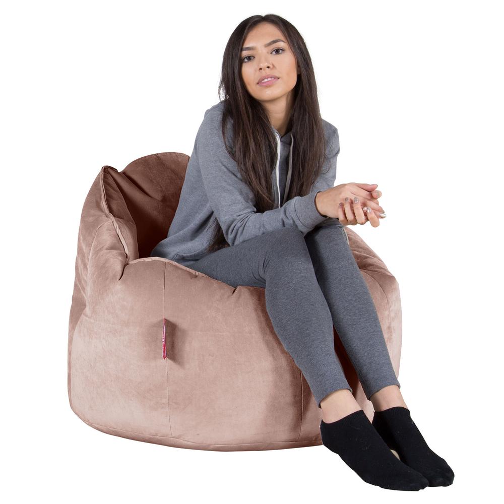 Cuddle Up Beanbag Chair Velvet Rose Pink