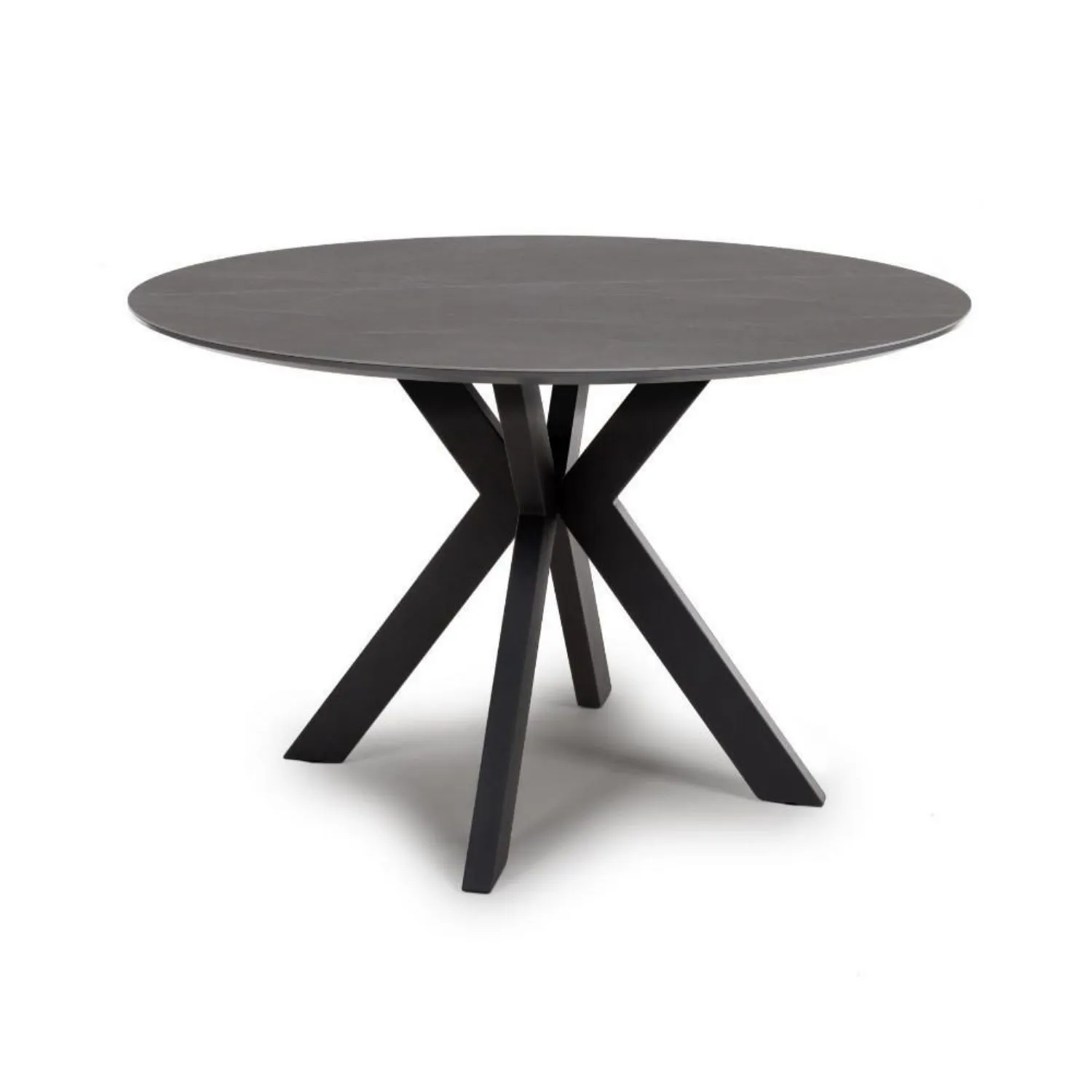 Grey Sintered Stone Round Dining Table 120cm Diameter