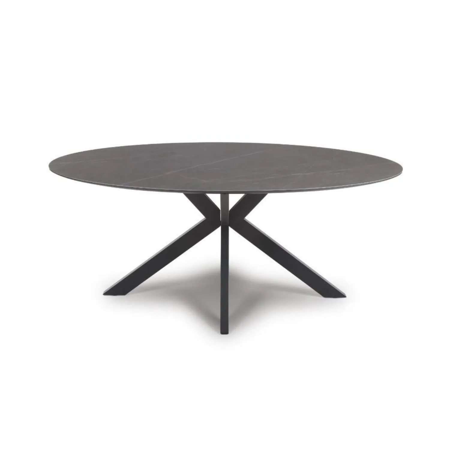 Grey Sintered Stone 180cm Oval Dining Table