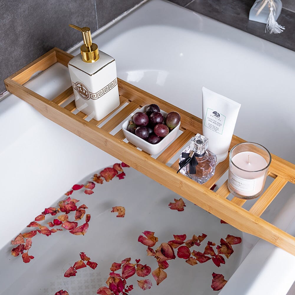 Bamboo Bath Tray for Bathroom