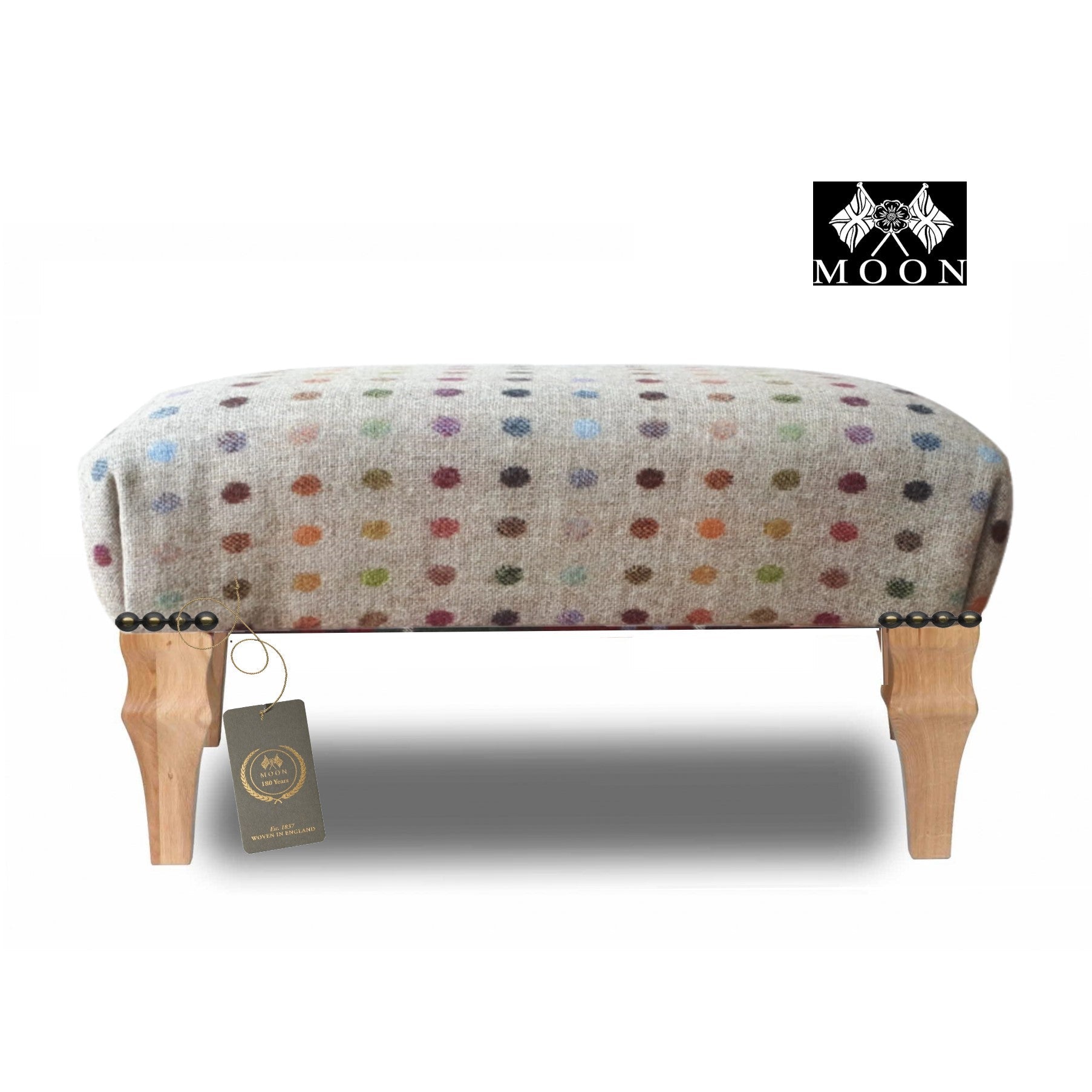 Moon Wool Small Banquet Footstool – Choice Of Wool & Legs