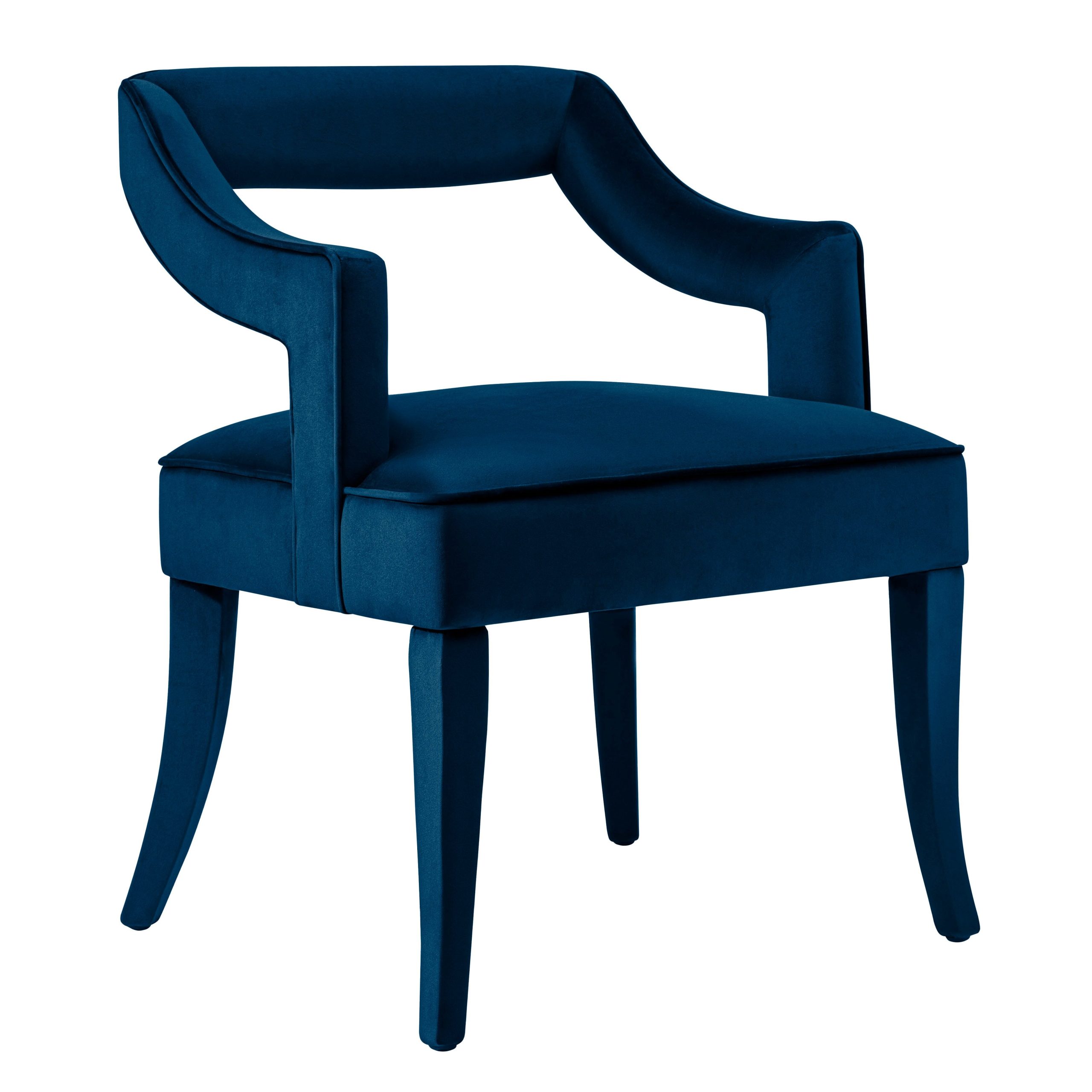 Tiffany Navy Velvet Dining Chair