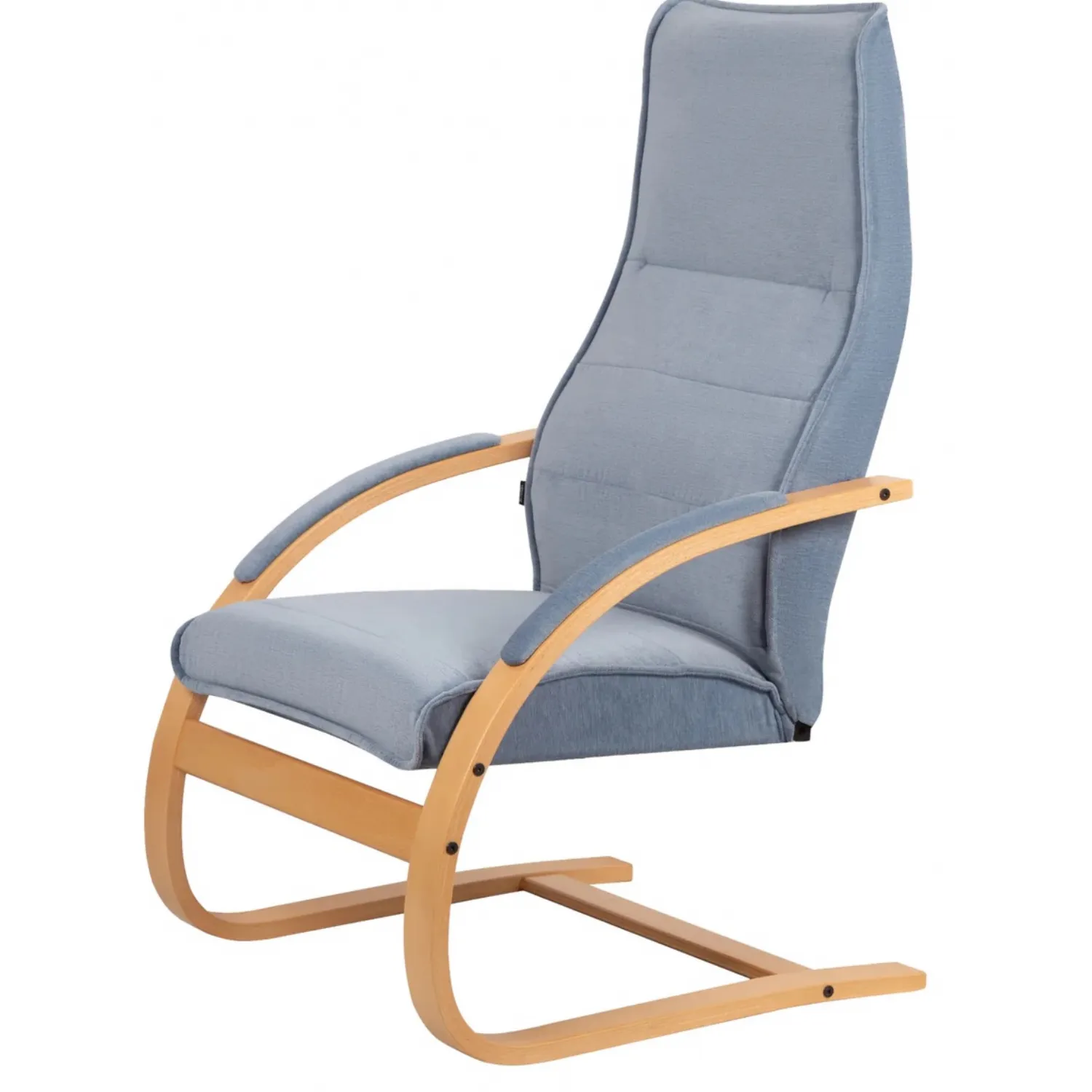 Silver Grey Fabric Cantilever Based Relaxer Chair