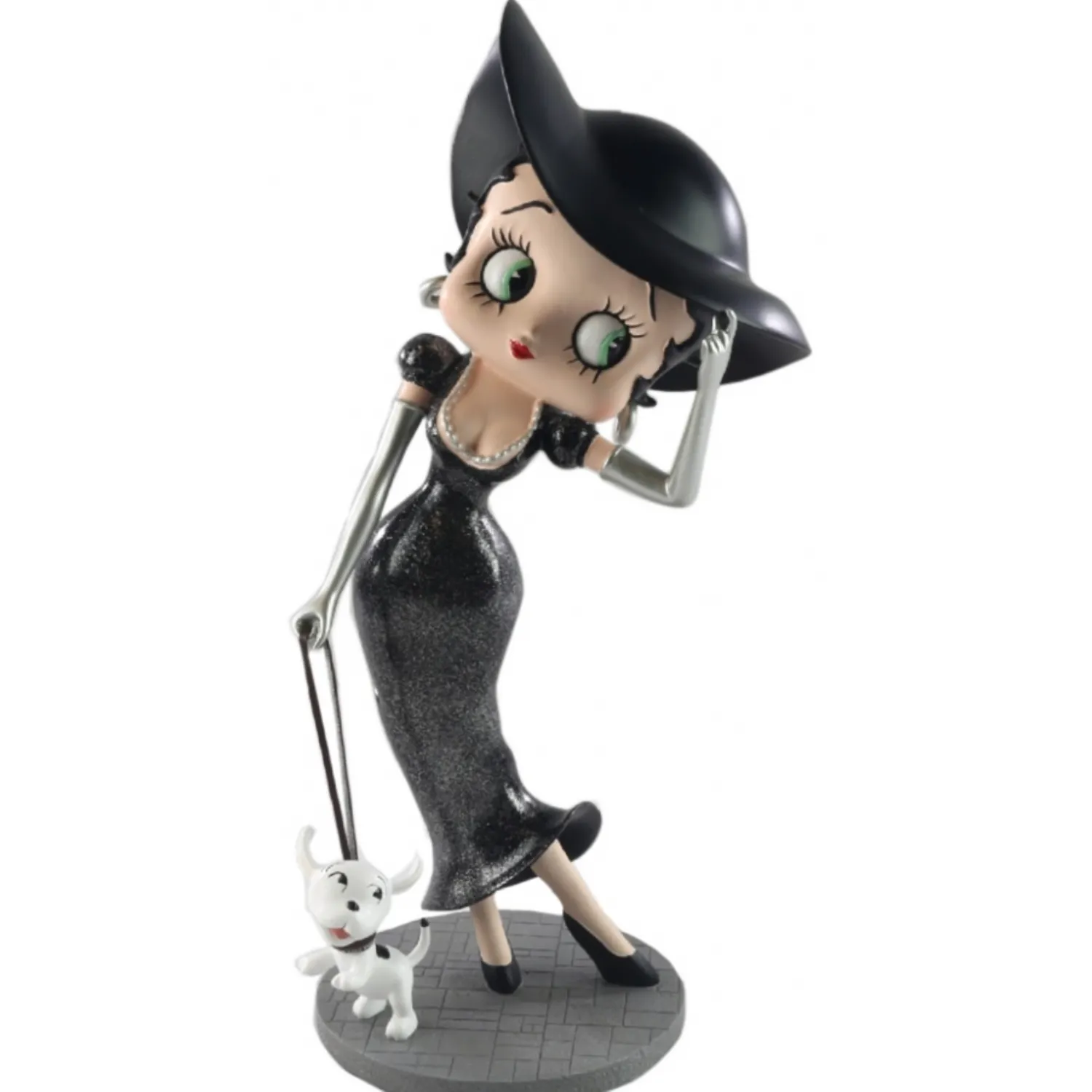 Betty Boop Walking Pudgy Black Glitter Dress