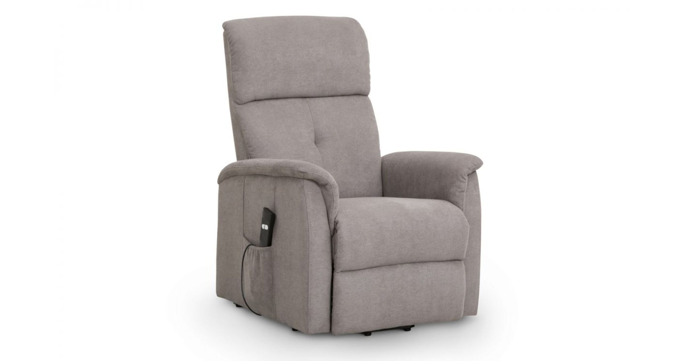 Amo Taupe Fabric Rise & Recline Chair With Hardwood Frame