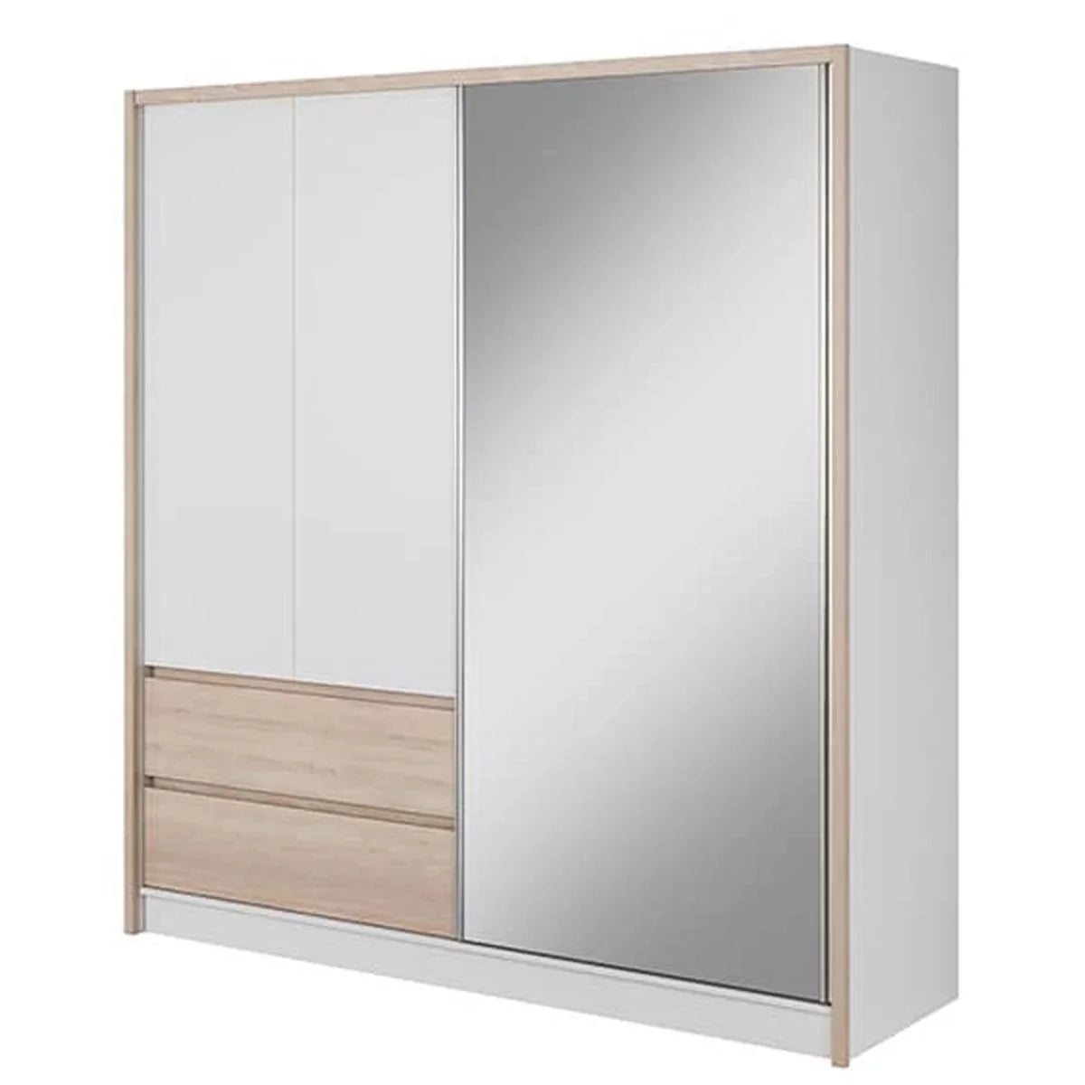 Maharashtra Sliding Door Wardrobe 204cm – Oak Sonoma