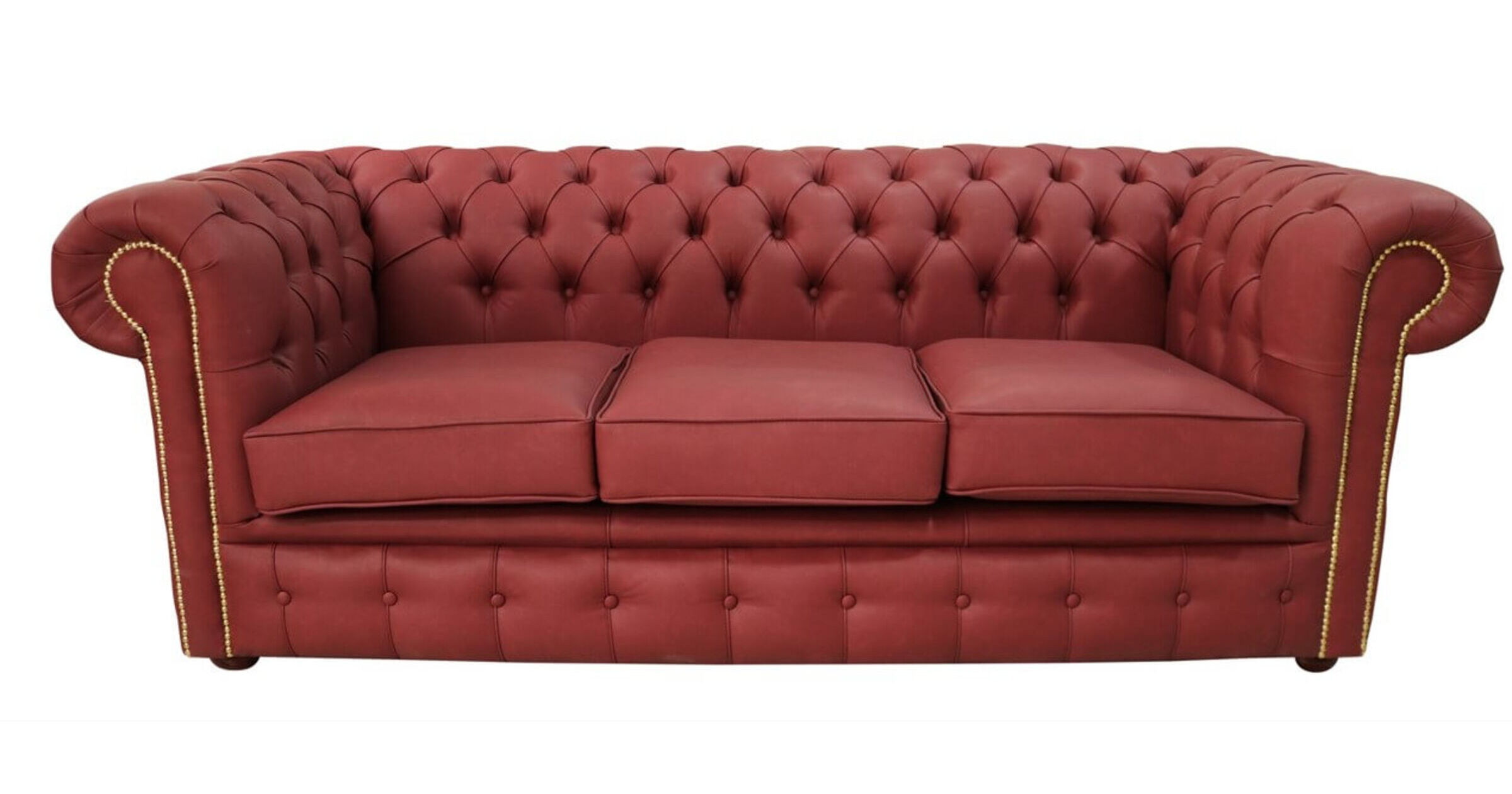 Chesterfield 3 Seater Infinity Salsa Faux Leather Sofa Offer