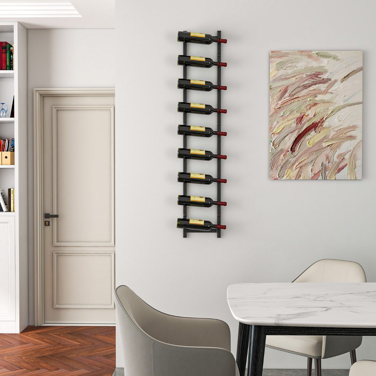 Wall Mounted Metal Wine Rack Organizer for Liquor and Champagne-M