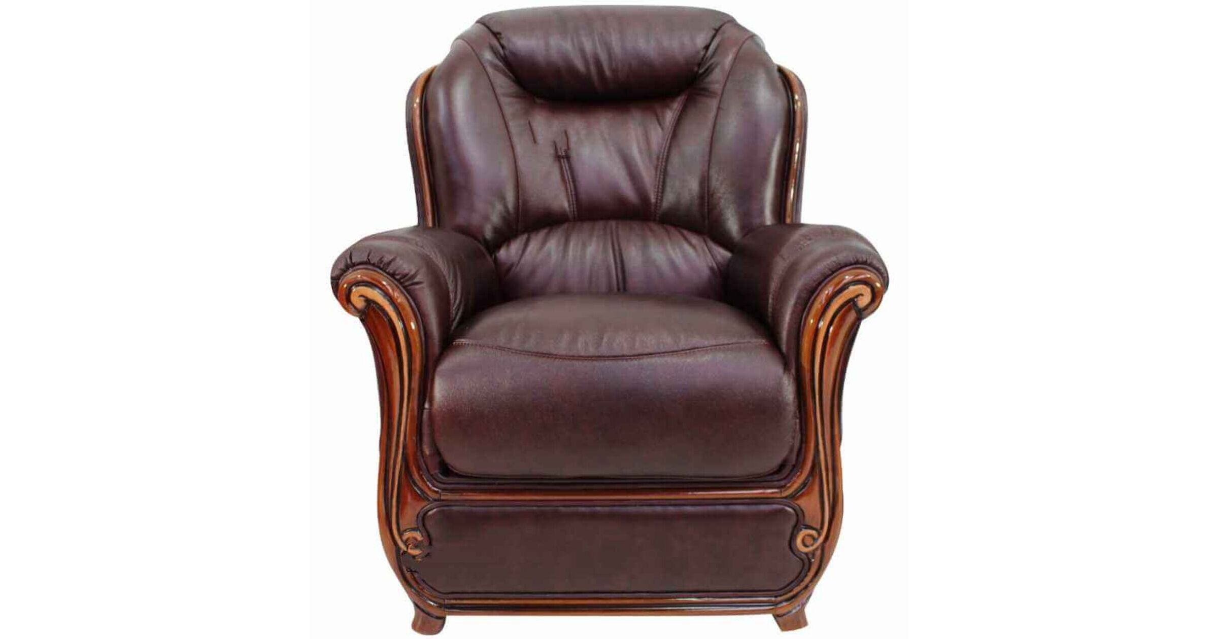 Mercury Range Armchair Sofa Genuine Italian Burgandy Leather Offer