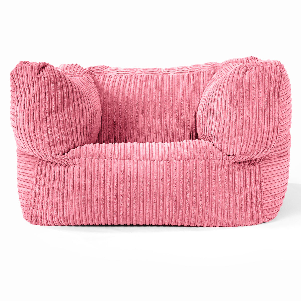 Albert Bean Bag Armchair Cord Coral Pink