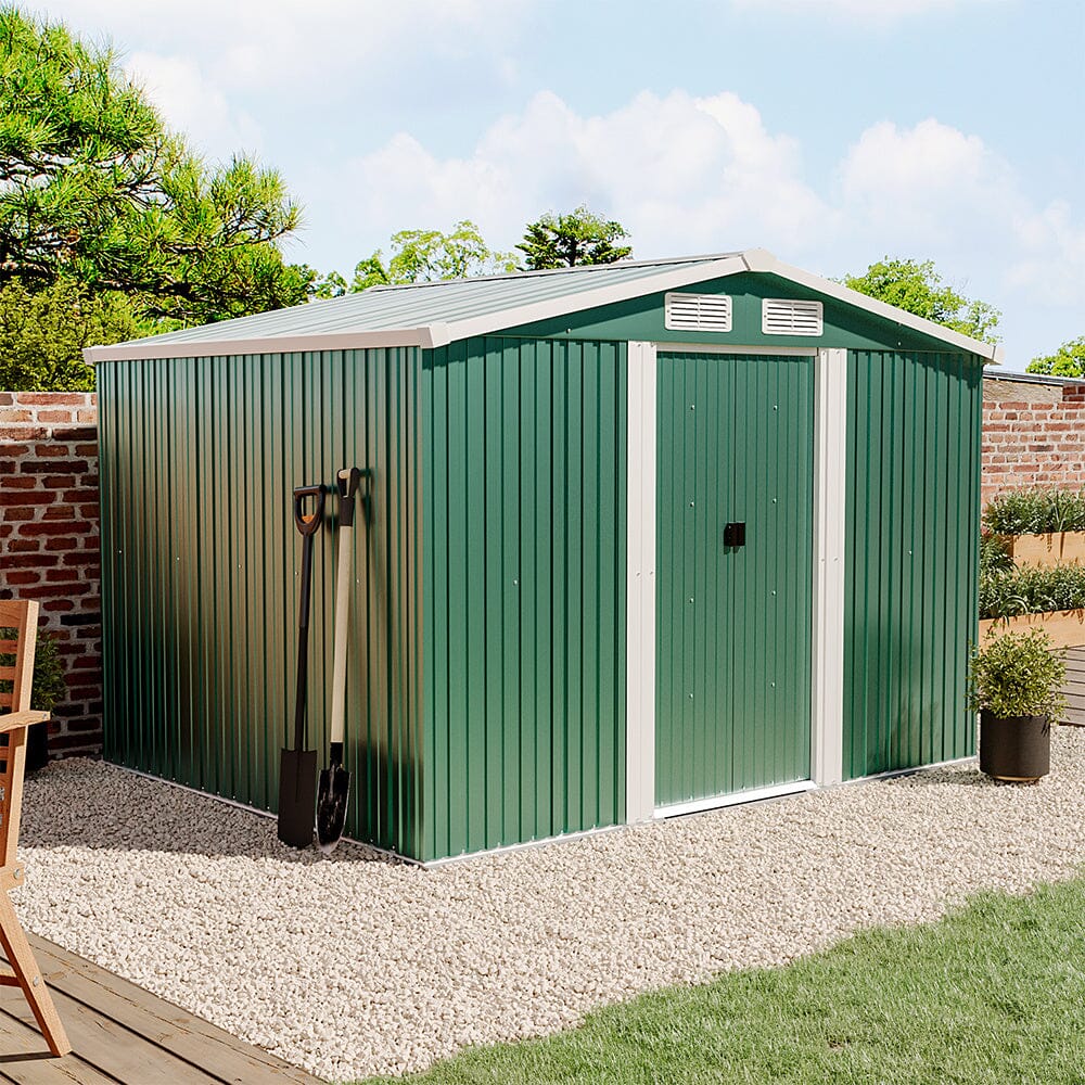 Waterproof 6×8/8×8/10x8ft Metal Shed With Gable Roof