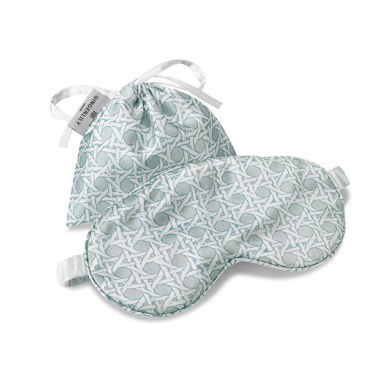 Silk Eye Mask – Rattan Blue